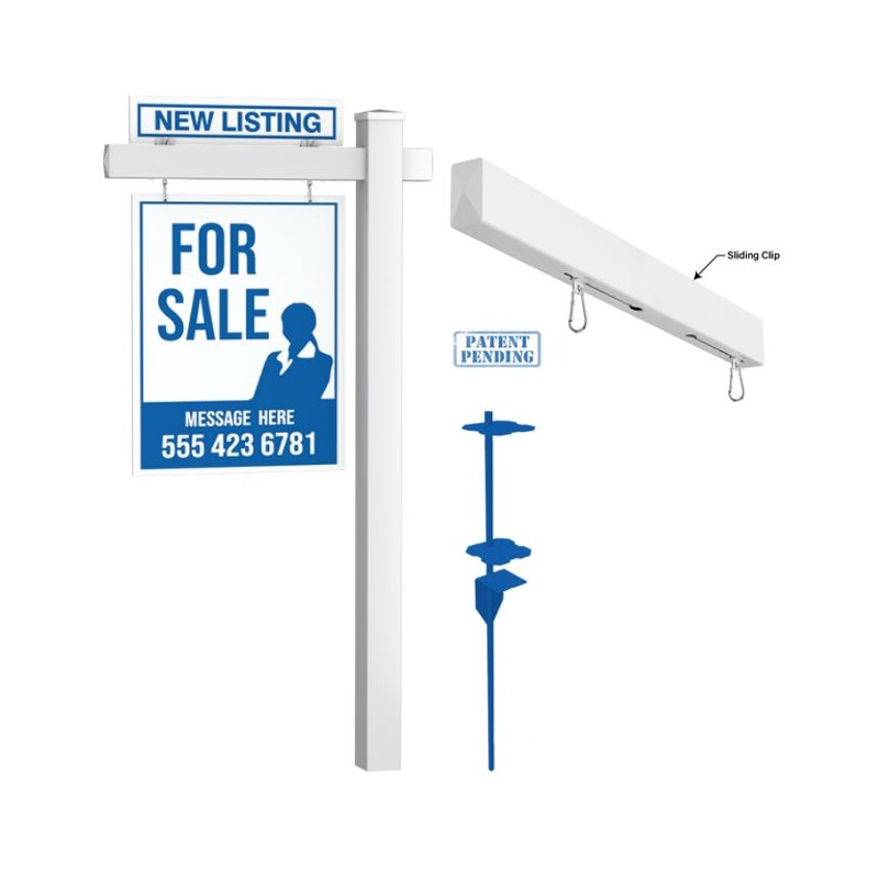 Real Estate Sign Post - Vinyl PVC