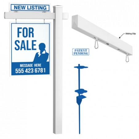 Real Estate Sign Post - Vinyl PVC