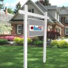 double real estate sign post