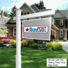 real estate sign post with post base
